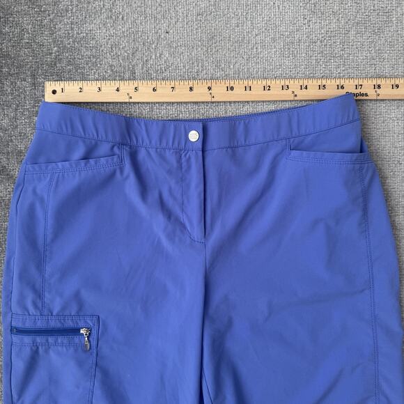 Chicos Zenergy Golf Short Women 2 (US 12) Blue Bermuda Stretch Pocket Activewear - Picture 5 of 8